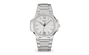 Nautilus Ladies Automatic Watch, Stainless Steel and Diamonds, 35,2mm, Ref# 7118/1200A-010