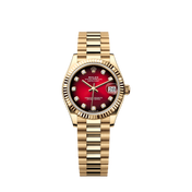 Unworn 2025, Datejust 31, 18k Yellow Gold, Diamonds, Ref# 278278-0049, with box