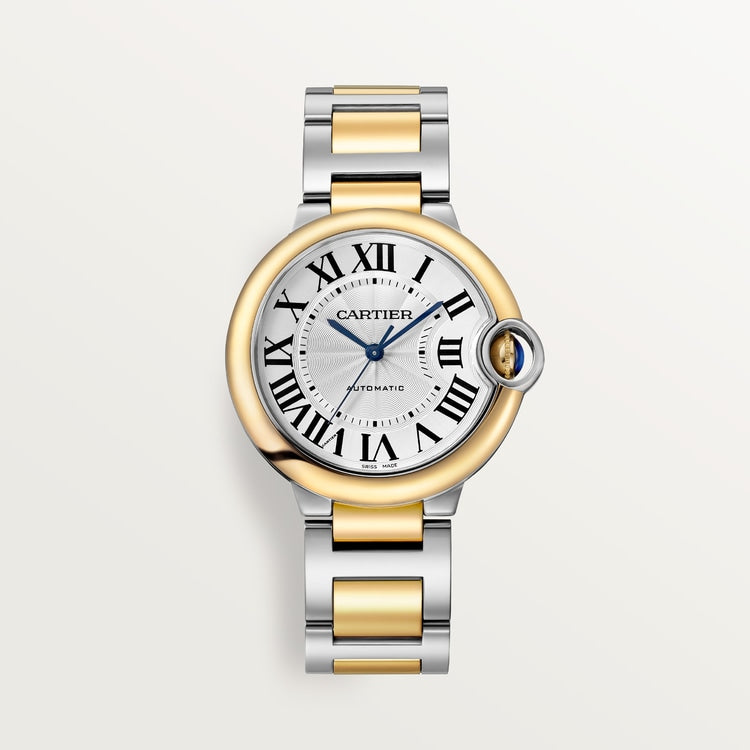Unworn Ballon Bleu, Stainless Steel and 18k Yellow Gold, 36mm, Ladies, Ref# W2BB0038, with box