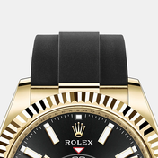 Sky-Dweller 42mm, 18k Yellow Gold, Oysterflex, Ref# 326238-0009