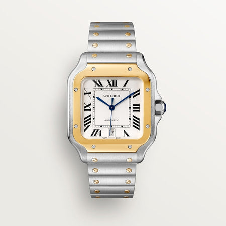 Unworn Santos, Stainless Steel and 18k Yellow Gold, 39.8mm, Ref# W2SA0009, with box