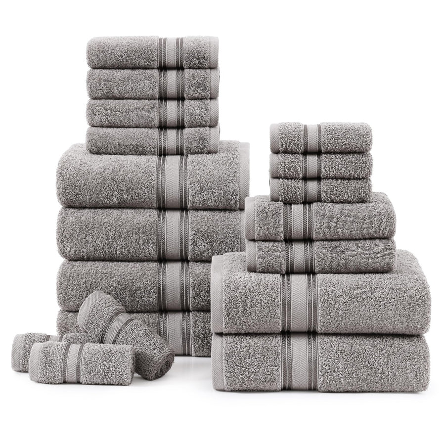 LANE LINEN Bath Towels for Bathroom Set- 100% Cotton Towel Set, Soft Bath Set- 6 Bathroom Towels, 6 Hand Towels, 6 Wash Cloths, Quick Dry, Highly