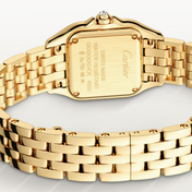 Unworn Panthère Small, 18k Yellow Gold, Diamonds, 22mm x 30mm, Ref# WJPN0067, with box