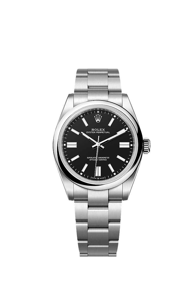 Unworn 2025, Oyster Perpetual, Oystersteel 41mm, Black dial, Domed Oyster, Ref# 134300-0008, with box