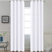 Amay Grommet Top Blackout Curtain Panel White 120 inch Wide by 120 inch Long-1 Panel