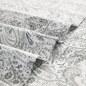 Mellanni Sheet Set Iconic Luxury Brushed Microfiber, Deep Pocket Sheet, 4 Piece King Paisley Gray