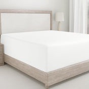 California Design Den Full Fitted Sheet Only, Softest 400 Thread Count 100% Cotton Sateen, Deep Pocket, All-Around Elastic, Side Indicators - Creamy