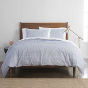100% Cotton King Percale Duvet Set (3 Piece) Blue Distress Tile Print by Simply Put