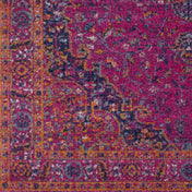 Hauteloom Milliken Hallway, Kitchen Runner Rug - Updated Traditional - Orange, Purple, Gray - 2'7" x 7'3"