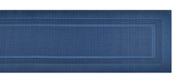DII 14x72" Modern PVC Polyester Doubleframe Table Runner in Nautical Blue
