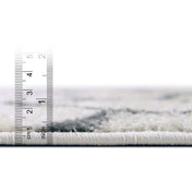 Unique Loom Rounded Trellis Frieze Rug Ivory/Gray 2' x 10' Runner Trellis Traditional Perfect For Bathroom Hallway Mud Room Laundry Room