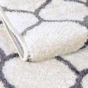 Unique Loom Rounded Trellis Frieze Rug Ivory/Gray 2' x 10' Runner Trellis Traditional Perfect For Bathroom Hallway Mud Room Laundry Room