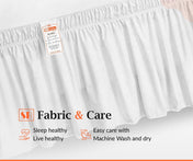 SGI Bedding 16 Inch Wrap Around Bed Skirt | Microfiber Bed Skirt | Fade Resistant, Wrinkle Free, Anti-static, Decorative, Extra Storage Space
