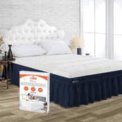 SGI Bedding 16 Inch Wrap Around Bed Skirt | Microfiber Bed Skirt | Fade Resistant, Wrinkle Free, Anti-static, Decorative, Extra Storage Space