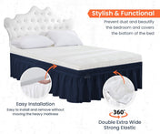 SGI Bedding 18 Inch Wrap Around Bed Skirt | Microfiber Bed Skirt | Fade Resistant, Wrinkle Free, Anti-static, Decorative, Extra Storage Space