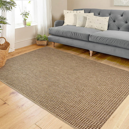 iOhouze Area Rug 4'x6' Washable Rugs with Rubber Backing Bedroom Rugs Natural Cotton Floor Carpet for Dining Room Kitchen Living Room Bedroom