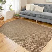 iOhouze Area Rug 4'x6' Washable Rugs with Rubber Backing Bedroom Rugs Natural Cotton Floor Carpet for Dining Room Kitchen Living Room Bedroom