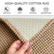iOhouze Area Rug 4'x6' Washable Rugs with Rubber Backing Bedroom Rugs Natural Cotton Floor Carpet for Dining Room Kitchen Living Room Bedroom