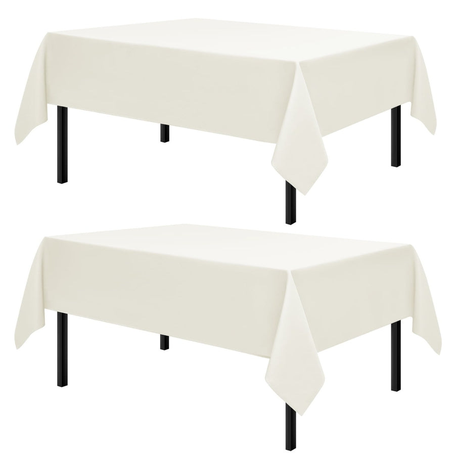 Romanstile 2 Pack Rectangle Tablecloth - Washable Table Cloth Resistance Microfiber Tablecloth Decorative Table Cover for
