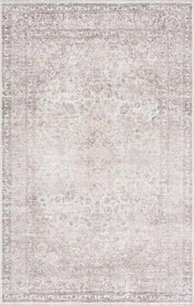 Hauteloom Holli Collection Antebi - Machine Washable Oriental Persian Hallway, Entryway, Kitchen Runner Rug - Neutral Vintage Distressed Boho Style
