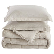 All Season Camel 3 Piece Twin Size Down Alternative Comforter Set with Corner Tabs