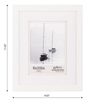 Gallery Solutions 8"x10" Black Wall Mount/Tabletop Picture Frame - Perfect Fit for 5"x7" Photos - Versatile Mounting Options