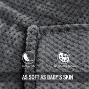 Exclusivo Mezcla Waffle Textured Soft Fleece Blanket, King Size Bed Blanket, Cozy Warm and Lightweight (Dark Grey, 90x104 inches)