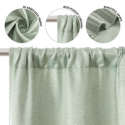 Mainstays 4 of a Kind Blackout Curtain Panels, Set of 4, Green, 28" W x 84" L