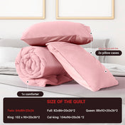 Yalamila WhatsBedding 2 Pieces Bed in a Bag Comforter Set Duvet Insert,Reversible,Pink,Twin