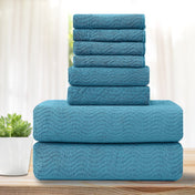Anray Home Luxurious Bath Towel Set 8 Piece - 600 GSM 100% microfiber Highly Absorbent and Quick Dry Extra Large Bath Towel - Soft Hotel Quality