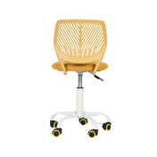 Homy Casa Teens Task Home Office Chair Ergonomic Small Cute Chair, Lumbar Support Breathable Mesh Seat for Student,Lime Yellow