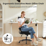 Yoyomax Office Chair, Ergonomic Home Office Desk Chairs, Computer Chair with Comfortable Armrests, Mesh Desk Chairs with Wheels, Black