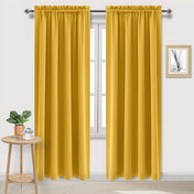 Amay Rod Pocket Curtain Panel Yellow/Gold 120 Inch Wide by 84 Inch Long-1 Panel