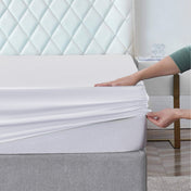 Lux Decor Collection Fitted Sheet - Ultra Soft Brushed Microfiber Full Size Fitted Sheet, Upto 16 Inches Deep Pocket Fitted Sheet Only, White