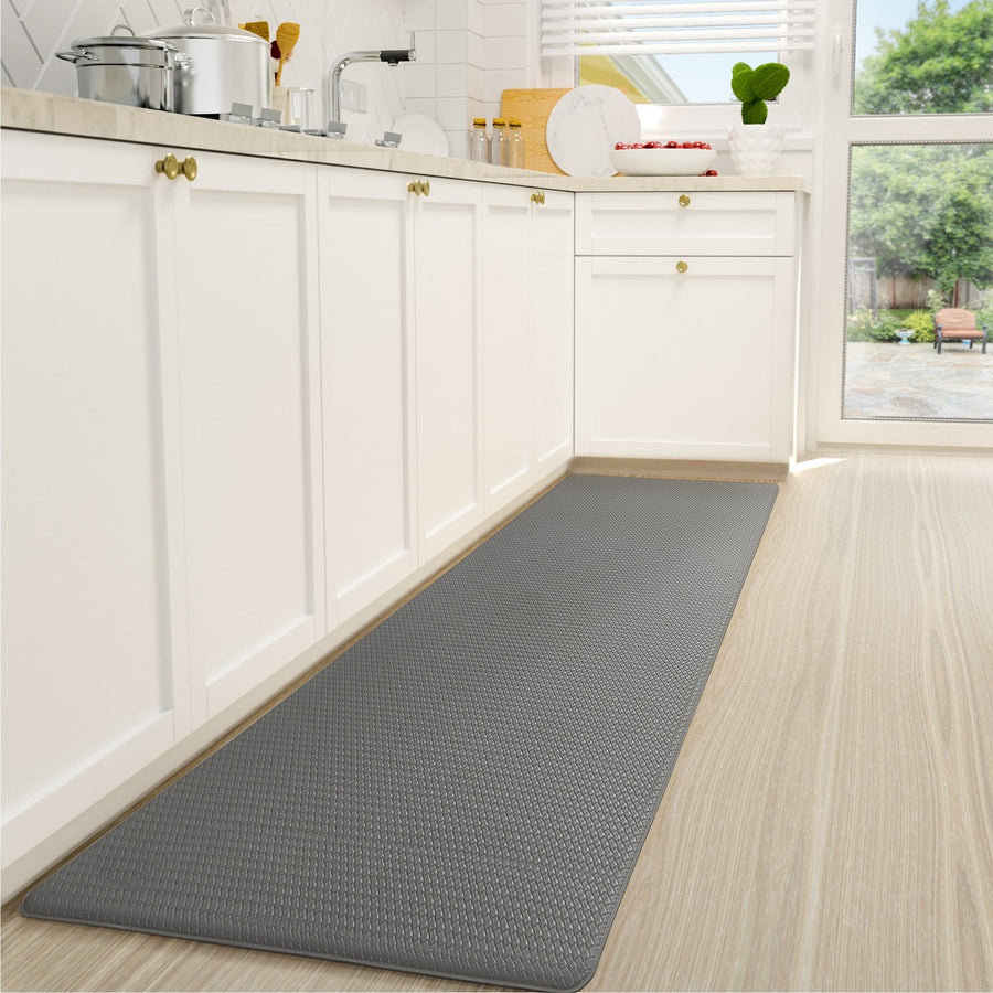 PABUBE Kitchen Rug and Mat Kitchen Mat Anti Fatigue, Non Slips Kitchen Floor Mat, Kitchen Rug or Mat Washable, 17"x 59", Gray