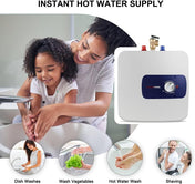 thermomate Electric Tank Water Heater, 6.5 Gallons Mini Tank Water Heater for Point of Use Instant Hot Water 120V 1440W Plugin to Use, Wall or Floor