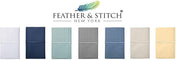 Feather & Stitch 2 Piece Pillowcase Set Standard Size White 100% Cotton Damask Stripe Pillow Cases 500 Thread Count 20x30 Inches Ultra Soft