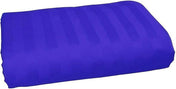 Amay 800 Thread Count 100% Organic Cotton Grand King/Super King Size 1PC Flat Sheet (110x125 ) Royal Blue Striped