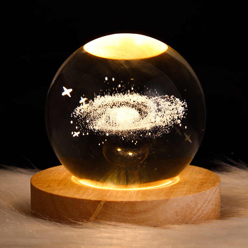 CosmoGlow: Solar System Crystal Sphere - Starry Sky and Planetary Ambient Light