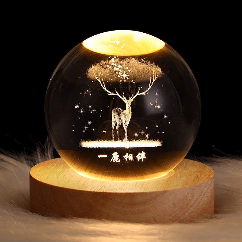 CosmoGlow: Solar System Crystal Sphere - Starry Sky and Planetary Ambient Light