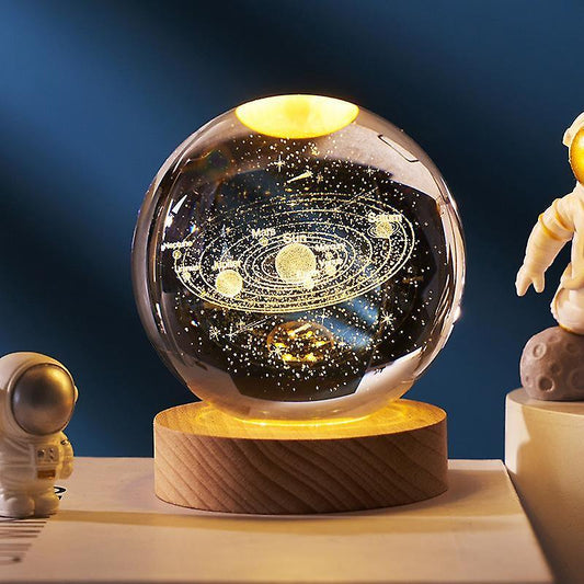 CosmoGlow: Solar System Crystal Sphere - Starry Sky and Planetary Ambient Light