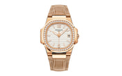 Nautilus Quartz Diamond Ladies Watch, 18k Rose Gold, 32mm, Ref# 7010R-011