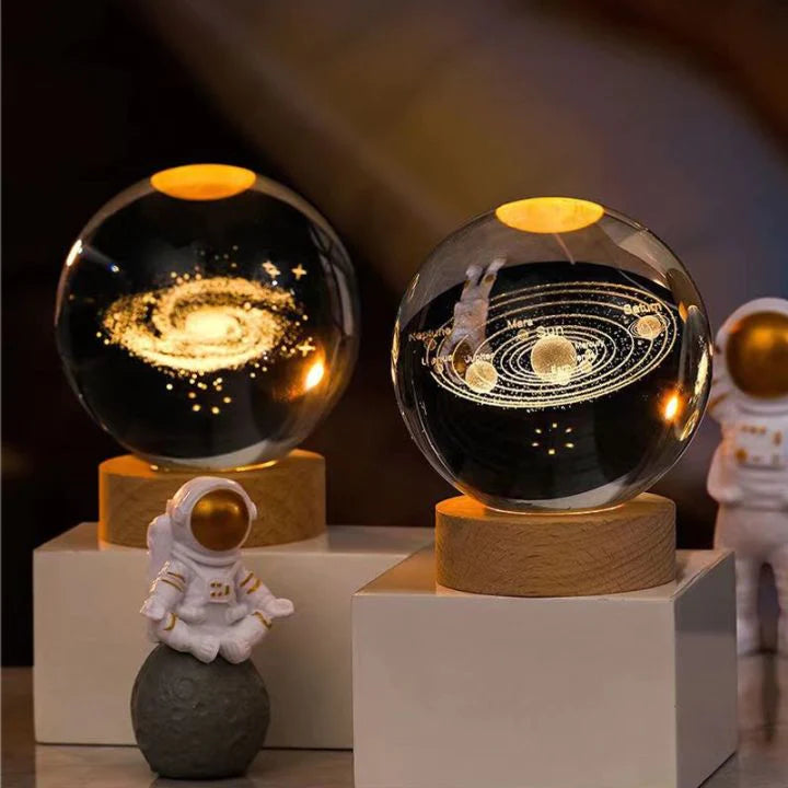 CosmoGlow: Solar System Crystal Sphere - Starry Sky and Planetary Ambient Light