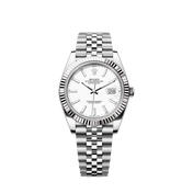 Datejust 41 Oystersteel and 18K White Gold 41 mm White Dial, Ref# 126334-0010