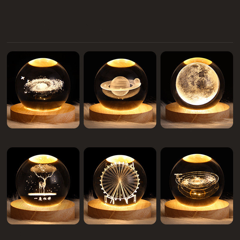 CosmoGlow: Solar System Crystal Sphere - Starry Sky and Planetary Ambient Light