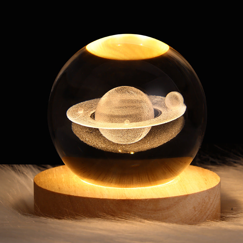 CosmoGlow: Solar System Crystal Sphere - Starry Sky and Planetary Ambient Light