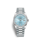 Day-Date 36mm, Platinum, Ref# 128396tbr-0003