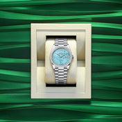 Day-Date 36, Platinum with Diamond-set, 36mm, Ref# 128396tbr-0016