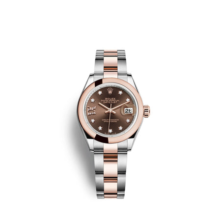 Lady-Datejust 28, Oystersteel and 18k Everose Gold, Ref# 279161-0004