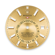 Sky-Dweller, 42mm, Oystersteel and 18k Yellow Gold, Champagne, Oyster, Ref# 336933-0001